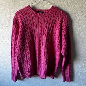 Ralph Lauren Pink Cable Knit Sweater Size Small